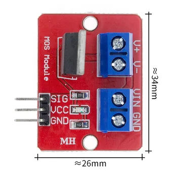 0-24 В Верхняя кнопка Mosfet IRF520 Модуль драйвера MOS для Arduino MCU ARM Raspberry pi