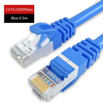 0,5 м 1 м 1,5 м 2 м 5 м Сетевой кабель CAT6 RJ45 Ethernet Высококачественный сетевой кабель RJ-45 Cat6 Ethernet LAN 100 М/1000 Мбит/с
