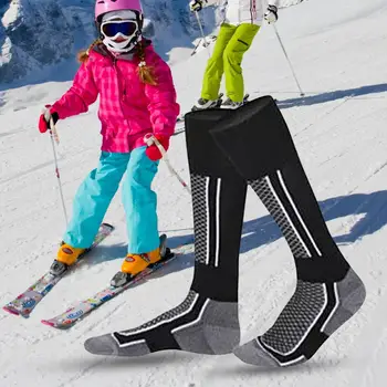 1 пара легких эластичных быстросохнущих чулок Унисекс для детей и девочек, походные лыжные чулки для зимних видов спорта