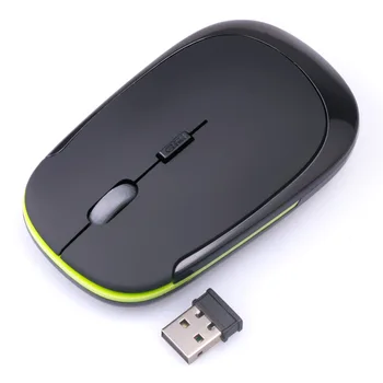 10 шт. Беспроводная мышь 2.4G USB 2.0 Приемник, супертонкая Мини Симпатичная Оптическая мышь, мыши с правой прокруткой USB для портативных ПК