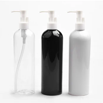 15 штук 400 мл, пустые Белые прозрачные Черные Косметические пластиковые бутылки, Контейнер для очищающего масла, Дозатор массажного масла, ПЭТ-бутылка