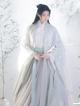 2023, мужской китайский хлопковый модифицированный даосский длинный халат, танцевальные костюмы, костюм ханьфу, династия Мин, мужская одежда, древняя одежда