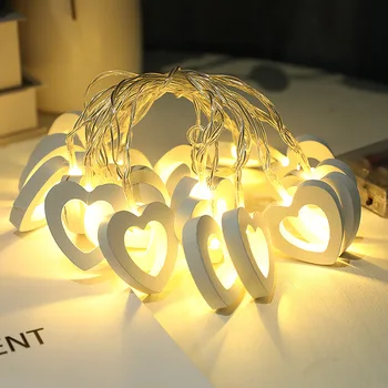 3 м 20 светодиодных Рождественских декоративных светильников Love Heart Fairy Lights, Гирлянда на батарейках, лампа для Рождественской спальни, огни Рамадана