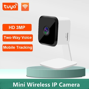 3-Мегапиксельная Камера Tuya WiFi Smart HD Ночного Видения Двусторонняя Камера внутренней Связи Обнаружение Движения Беспроводная Домашняя Безопасность Радионяня