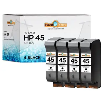 4-PK # 45 51645A Черные чернила для Цветного копировального аппарата HP 100 Designjet 700 Deskjet 850