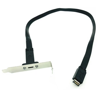 50 см USB 3.1 Разъем на передней панели Type-E для USB-C Разъем-розетка Type C Удлинитель Кабель + Винт Для крепления на панели Разъем Type E