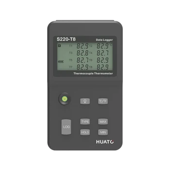 8-Канальный термопарный термометр, регистратор данных, Поддержка K, J, E, T, R, S, N, B типа двухкомпонентного датчика