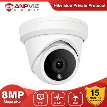 Anpviz 8-Мегапиксельная IP-камера с высоким разрешением POE 4K, встроенная в протокол Hikvision Privatey, Наружная камера Безопасности H.265 удаленного просмотра