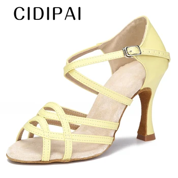 CIDIPAI/Новые туфли для латиноамериканских танцев, обувь для Сальсы, женская обувь для танго для девочек, обувь для вечеринок, женские сандалии для помещений