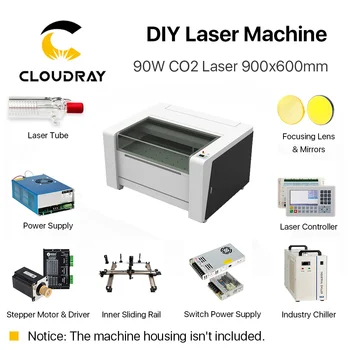 Cloudray DIY Laser Cutting MachineComplete Аксессуары для 9060 6040 90 Вт RECI W2 Индивидуальный CO2 Лазерный станок Лазерное решение