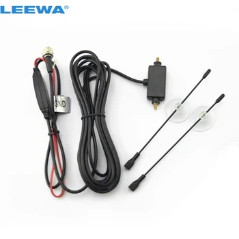 LEEWA 1 компл. Автомобильный разъем F, Цифровая автоматическая телевизионная антенна со встроенным усилителем-бустером, автомобильная антенна # CA909