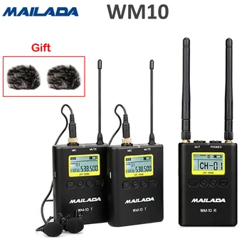 Mailada WM8 WM9 WM10 Профессиональный UHF Беспроводной Петличный микрофон с Лацканами Приемник передатчик для цифровых зеркальных камер Смартфон PK Boya WM4 Pro
