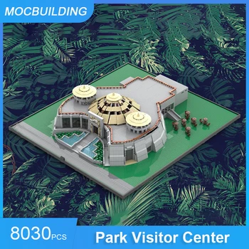 MOC Строительные блоки, модель Центра для посетителей, сделай сам, собери кирпичи, Архитектура, Развивающие творческие детские игрушки, подарки 8030 шт.