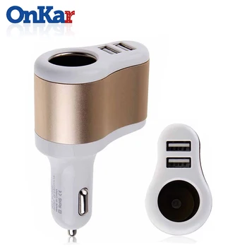 ONKAR 12 В-24 В Автомобильный Прикуриватель USB 2 USB 3.1A Высококачественное Внутреннее Зарядное Устройство Для Телефона MP5 Подголовник Монитор Аксессуары