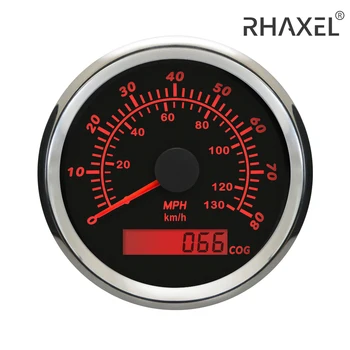 RAXEL Морской GPS спидометр с винтиком 0-35 миль в час 0-80 миль в час 0-60 км/ч 0-130 км/ч 85 мм с красной подсветкой 9-32 В для лодочных судов
