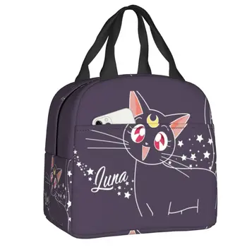 Sailors Luna Термоизолированная сумка для ланча Женская Аниме Moon Girl Многоразовая сумка для ланча для школы, Многофункциональная коробка для еды на открытом воздухе