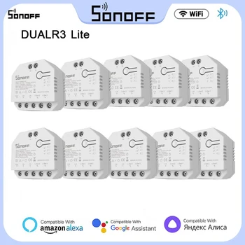 Sonoff 2 Gang Smart Switch DUALR3 Lite Двойной Релейный Модуль eWeLink Control Измерение Мощности Wifi Переключатель Поддержка Alexa Google Home