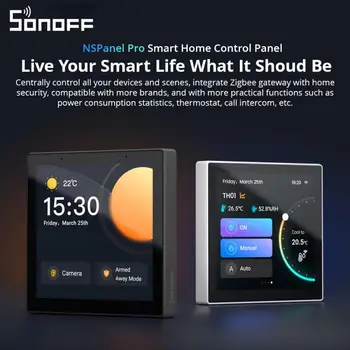 SONOFF NSPanel Pro Панель управления Умным Домом Smart Thermostatst EU HMI TFT сенсорный экран Smart Scene Дисплей Работа с Alexa