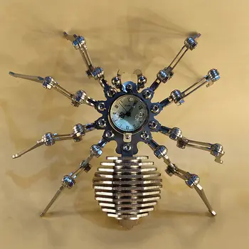 Time Spider статическая механическая модель насекомого из нержавеющей стали, ручная работа, собранная игрушка, готовое украшение