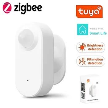 Tuya Zigbee Датчик Движения человека Датчик Обнаружения PIR Smart Life App Дистанционное Управление Смарт-Охранной Сигнализацией с Alexa Google Home