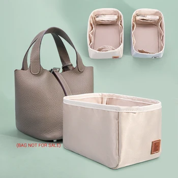 Атласный кошелек-органайзер для сумки Picotin, вставка для косметички для путешествий, Женская роскошная сумка, Внутренний косметический мешочек, формирователь основы