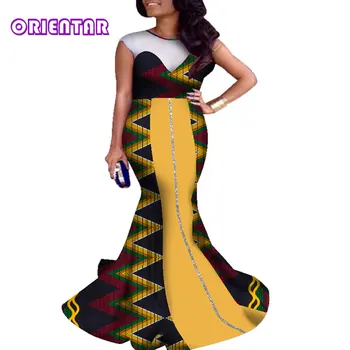 Африканские платья ORIENTAR для женщин, длинное платье Макси с высокой талией для вечеринки, Свадебное платье без рукавов с африканским принтом, большие размеры WY5775