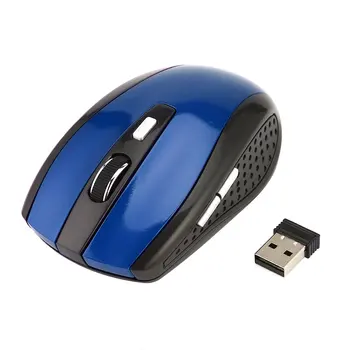 Беспроводная мышь 2,4 ГГц, Портативная интеллектуальная игровая мышь с разрешением 1600 точек на дюйм, оптические подвижные геймерские мыши, USB-приемник для портативных ПК