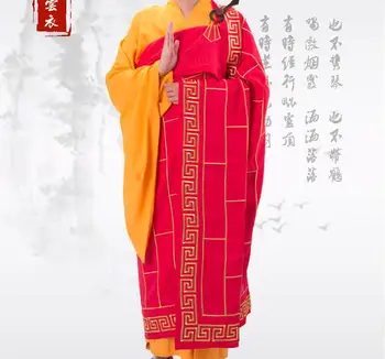 Буддийские монашеские одежды, сутана, китайский дзен-настоятель, вышивка, Облако, Медитация, Красный, Благоприятный, Винтажный мужской