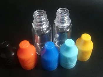 Бутылка-капельница из ПЭТ пластика Объемом 10 мл, прозрачная бутылка для сока, защищенная от вскрытия, защищенная от детей крышка, Длинный тонкий наконечник, Бутылки для жидкости