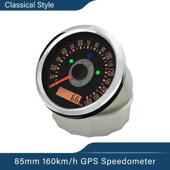 Водонепроницаемый 85 мм Классический GPS Спидометр 150MPH 160MPH 160 км/ч 200 км/ч Общий пробег Регулируемый 9-32 В с Подсветкой для Автомобиля