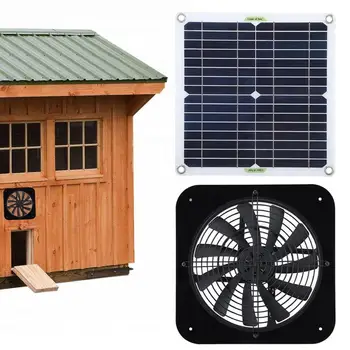 Вытяжной вентилятор на солнечной энергии, комплект бытовых вентиляторов, водонепроницаемый дизайн, вытяжной инструмент для фабрик, гаражей, складов