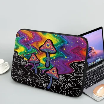 Горячая Сумка для ноутбука с рисунком гриба Yikeluo для Apple Huawei, Универсальная дорожная сумка для 10.12.13.15.17-дюймового компьютерного корпуса