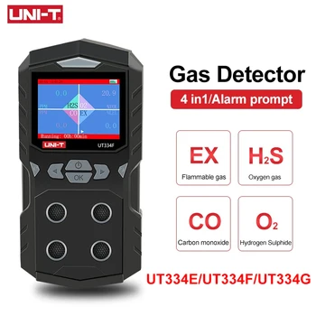 Детектор утечки газа UNI-T UT334E UT334F UT334G Ручной 4 в 1 Монитор качества воздуха Детектор Окиси углерода H2S O2 EX Газовый Тестер
