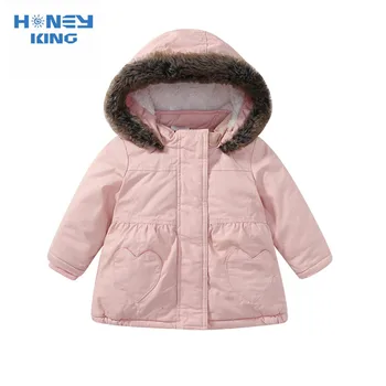 Детское пуховое пальто, Зимняя парка и пальто с хлопковой подкладкой для маленьких девочек-подростков, утепленные теплые флисовые куртки, Верхняя одежда для малышей