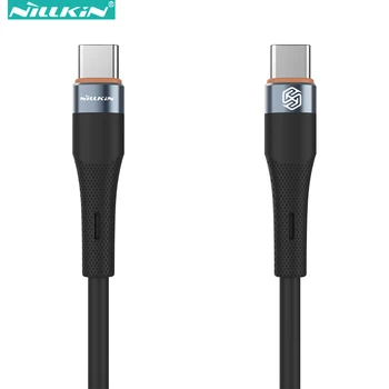Кабель для быстрой зарядки Nillkin от Type-C до Type-C из жидкого силикона со светопропусканием, кабель для передачи данных длиной 1,2 м