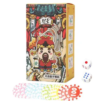 Карты Маджонг, 144 шт Настольная игра, Китайская Классическая Настольная игра, Мини-Маджонг, набор игральных карт для вечеринок, удобный набор карт для переноски