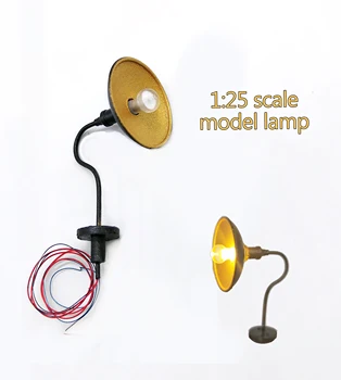 Классический Настенный светильник в масштабе 1/87 HO, лампы с Гусиной Шеей, Уличный фонарь, Изготовление моделей железнодорожных парковых ламп, Теплый/холодный белый свет