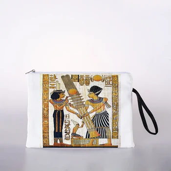 Косметичка с египетской росписью, африканская женская косметичка, модная косметичка для девочек, портативная дорожная сумка для хранения губной помады