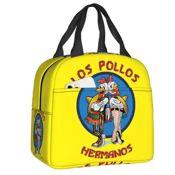 Кулер для ланча Breaking Bad с термоизолированным ланчем Los Pollos Hermanos Chicken Brothers, сумка-тоут для женщин, Детские сумки для еды
