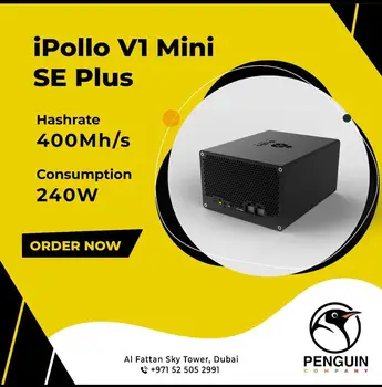 Купите 2 и получите 1 бесплатный мини-майнер IPollo V1 Mini Se Plus 400MH /s 240 Вт 6G Wi-Fi и т.д.