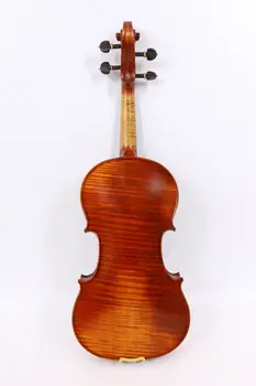 Мастер-скрипка 4/4 ручной работы с пламенем, цельная задняя часть из клена, топ из русской ели #3165
