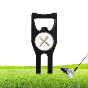 Металлическая вилка для гольфа из алюминиевого сплава, Зеленая вилка для гольфа высокой твердости, принадлежности для занятий гольфом на открытых и закрытых площадках для гольфа