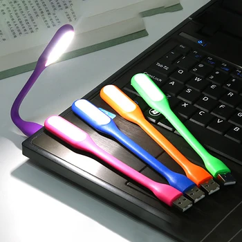 Мини-Книжный Светильник USB Night Light Портативная Светодиодная Лампа Bendable Book-light Гибкая Настольная Лампа для Чтения для мобильного Адаптера Питания Ноутбука