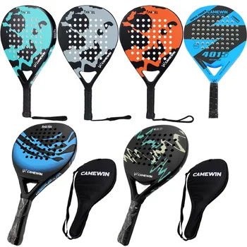 Набор пляжных теннисных ракеток из углеродного волокна Для Мужчин и Женщин, Спортивные ракетки для тенниса в помещении, бесплатная защитная сумка
