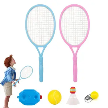 Набор теннисных мячей для отскока, устойчивый к выцветанию Теннисный тренажер, портативное теннисное оборудование для самостоятельной тренировки, включая струнный мяч
