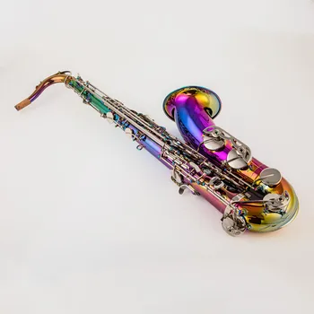 Новый высококачественный тенор-саксофон ослепительного цвета тенор-саксофон В комплекте с аксессуарами мундштук и чехол