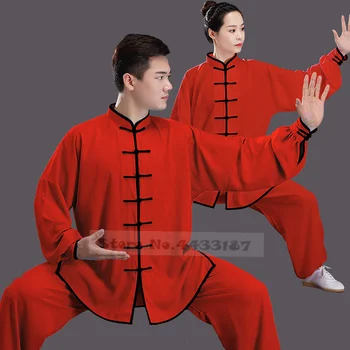 Одежда в китайском стиле Свободного кроя, Традиционная одежда для кунг-фу в стиле Тан, Ретро Восточная Повседневная одежда Унисекс Тайцзи