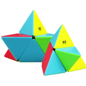 Пирамидальный Куб 2x2 Без Наклеек Волшебные Кубики Профессиональные Головоломки 2x2x2 Скоростной Куб Развивающие Игрушки Для Детей