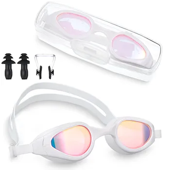 Плавательные очки силиконовые для взрослых с защитой от запотевания, женские мужские очки