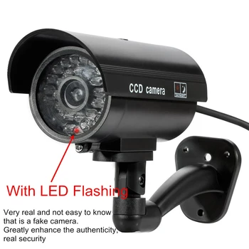 Поддельная камера Имитация камеры-манекена в помещении, светодиодный световой монитор с пулей, Внешний сдерживающий фактор, имитация системы видеонаблюдения
